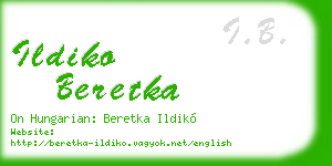 ildiko beretka business card