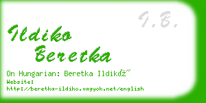 ildiko beretka business card